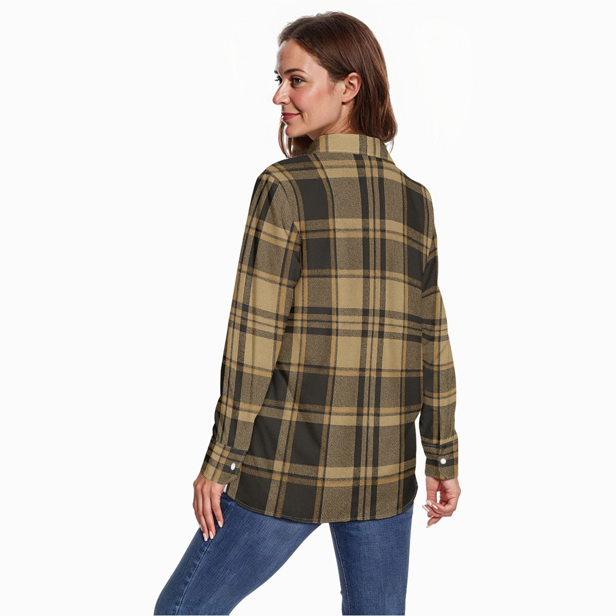 Colorado Tartan Plaid Women's Long Sleeve Shirt