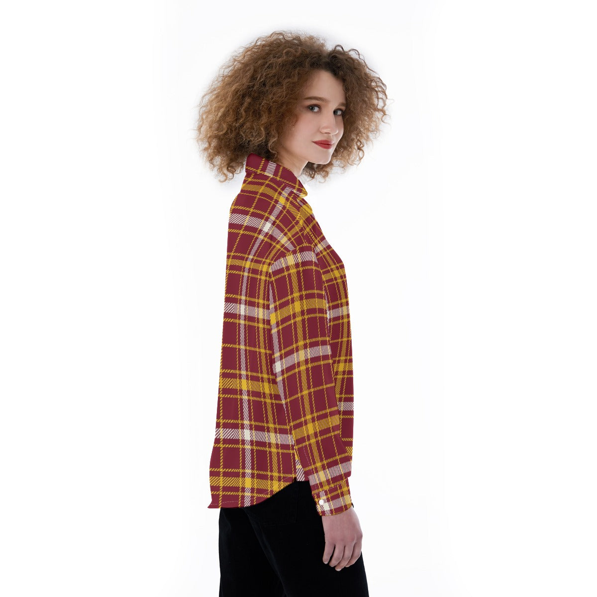 Minnesota Tartan Plaid Golden Gophers Women's Satin Shirt