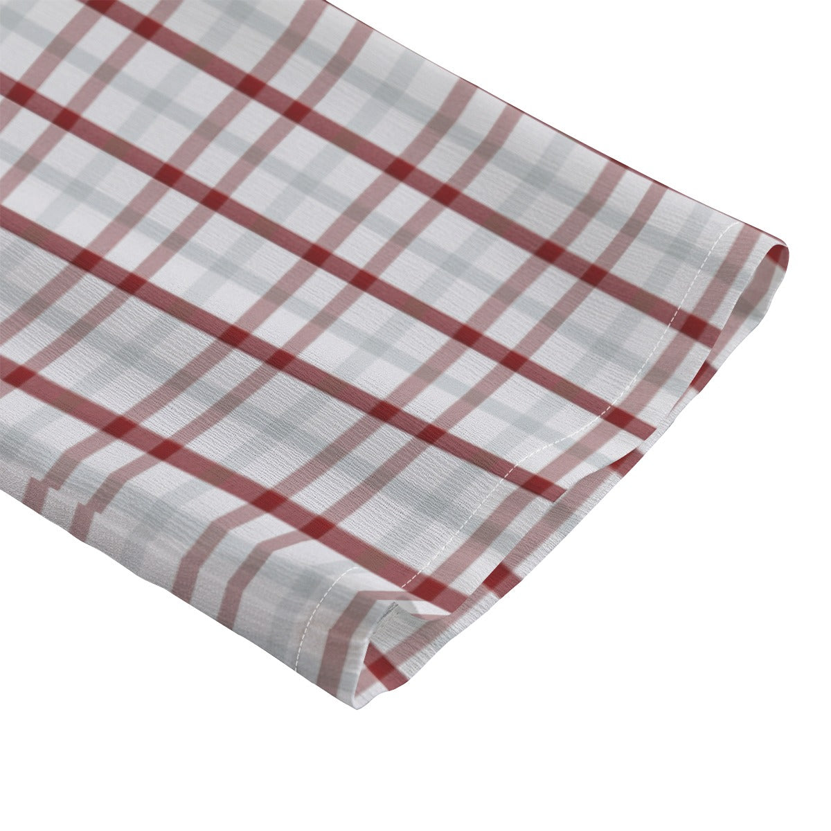 Indiana Tartan Plaid Bloomington  Hoosiers Women's Chiffon Shirt With Elbow Sleeve