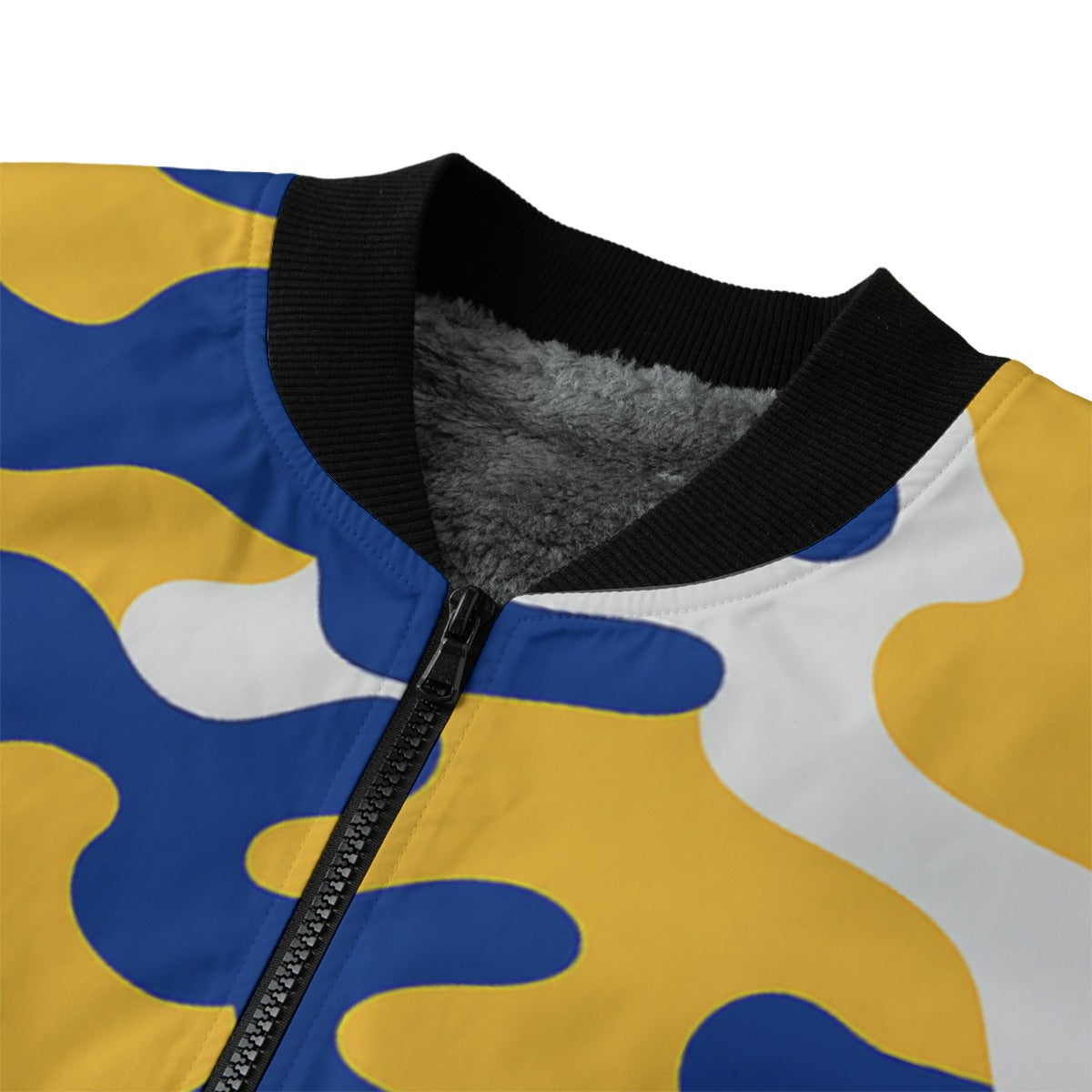 Los Angeles Rams Camo Fleece Bomber Jacket – Royal Blue and Gold NFL Streetwear