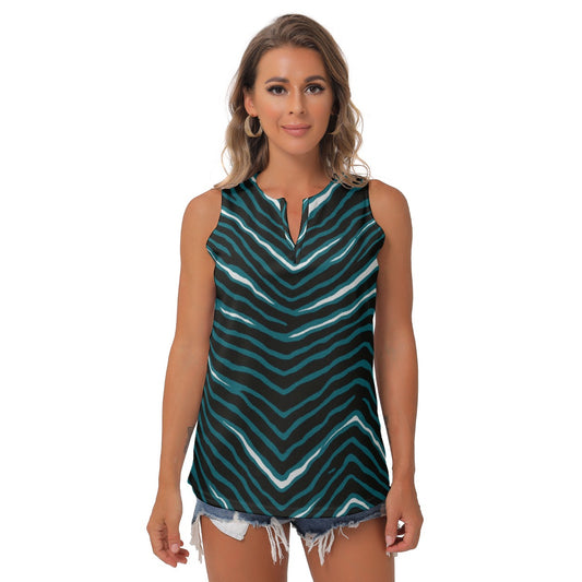 Philadelphia Football Game Day All-Over Print Women's Sleeveless V-Neck Top