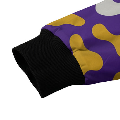 Minnesota Vikings Camo Fleece Bomber Jacket – Purple and Gold NFL Streetwear
