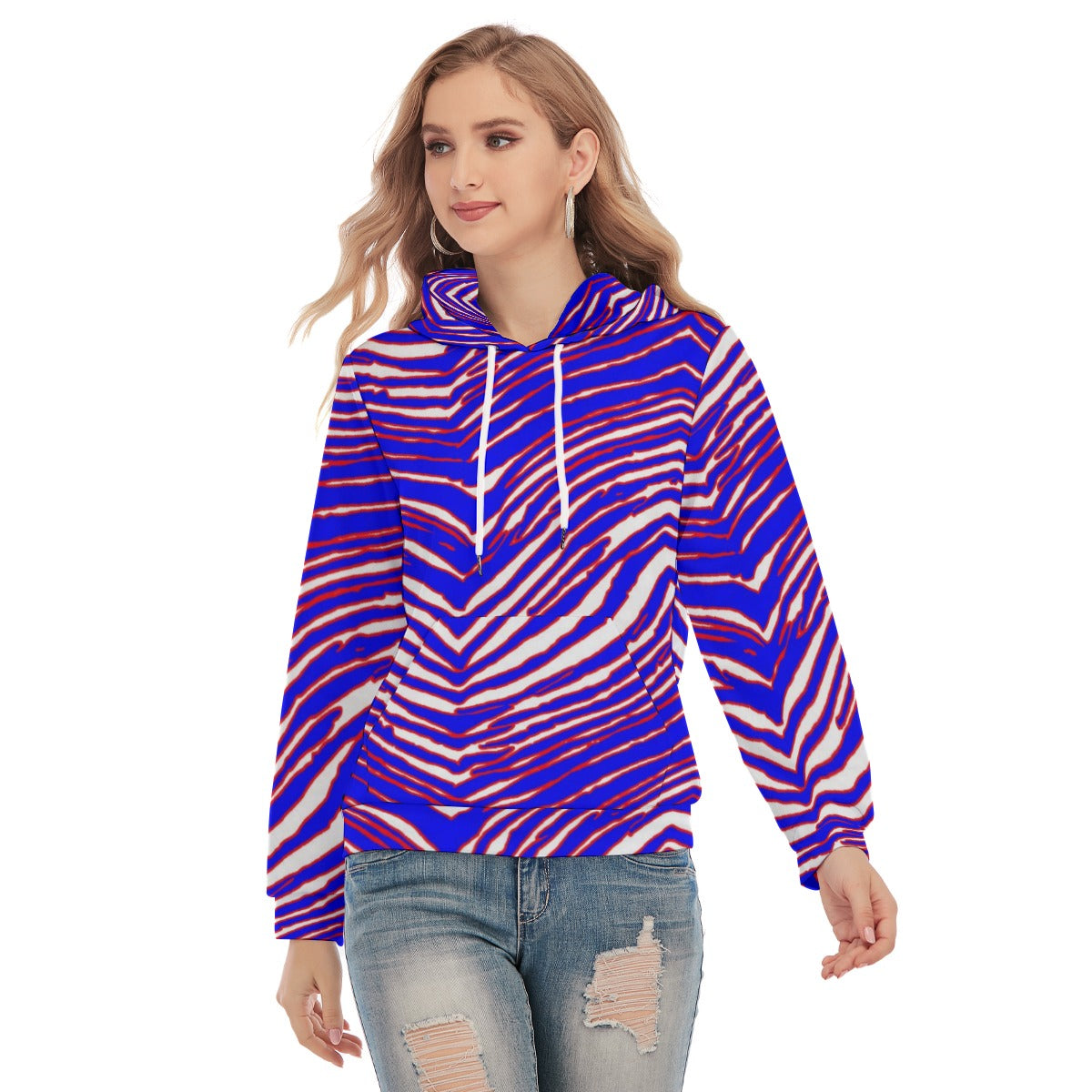 Buffalo Bills Zubaz Women's Slim Pullover Hoodie