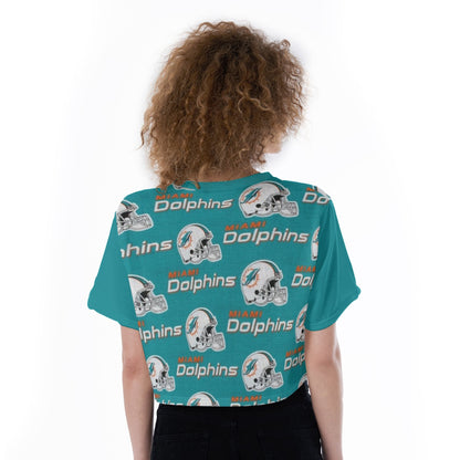Miami Football Game Day All-Over Print Cropped T-Shirt
