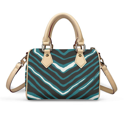 Philadelphia Football Game Day Classic Barrel-Shaped PU Leather Handbag