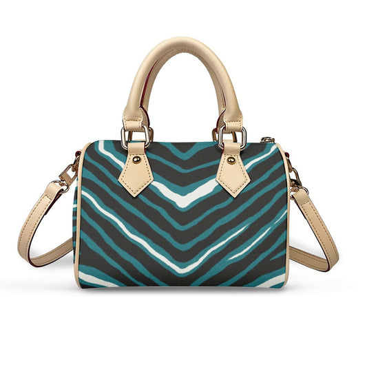 Philadelphia Football Game Day Classic Barrel-Shaped PU Leather Handbag
