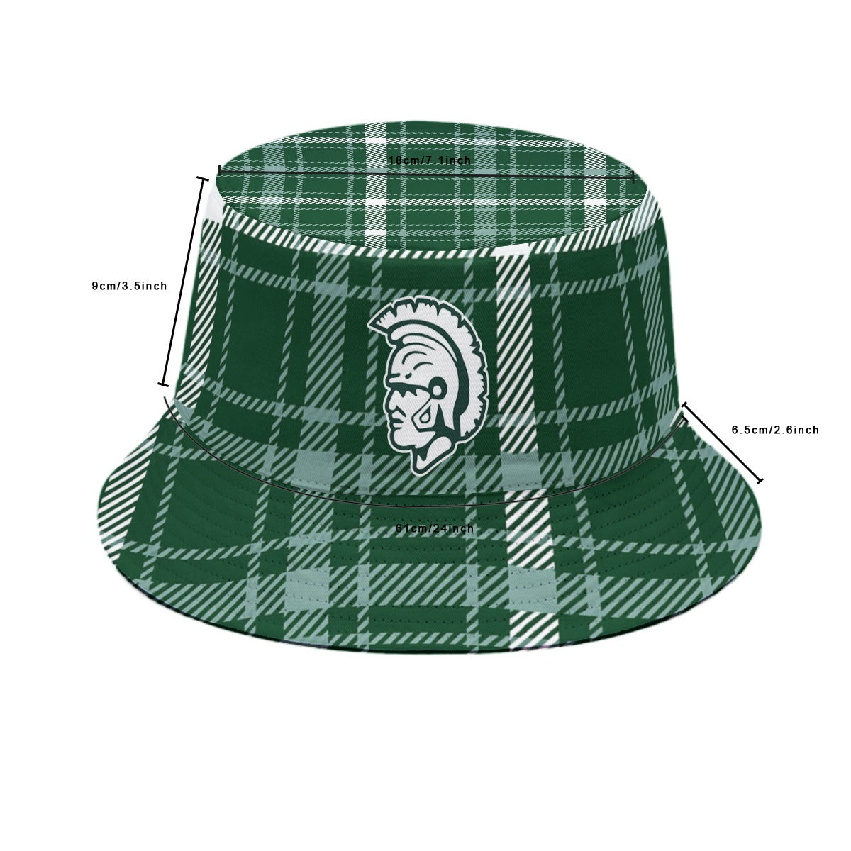 Michigan State Tartan Plad Spartans  Bucket Hat