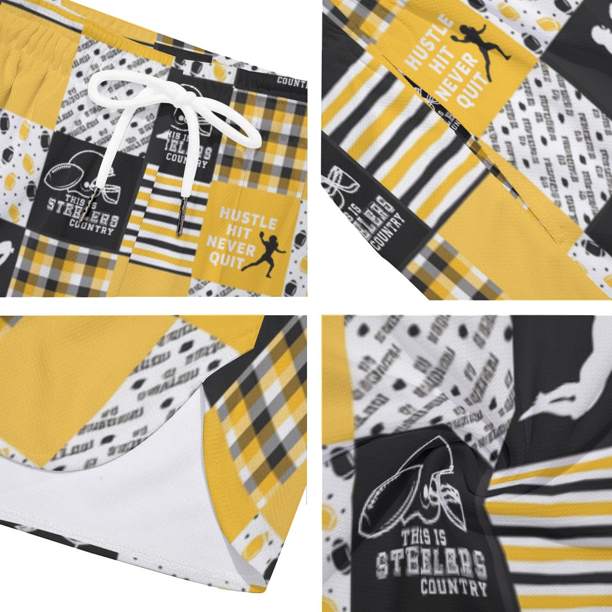 Pittsburgh Steelers Men's Side Split Running Sport Shorts