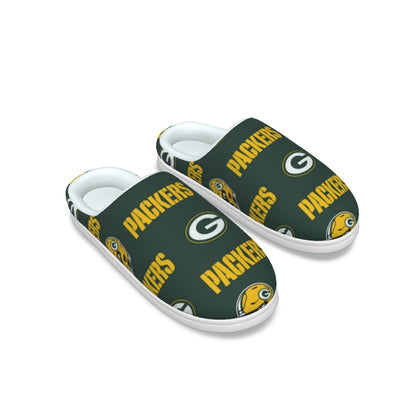 Green Bay Football Game Day All-Over Print Men's Plush Slippers