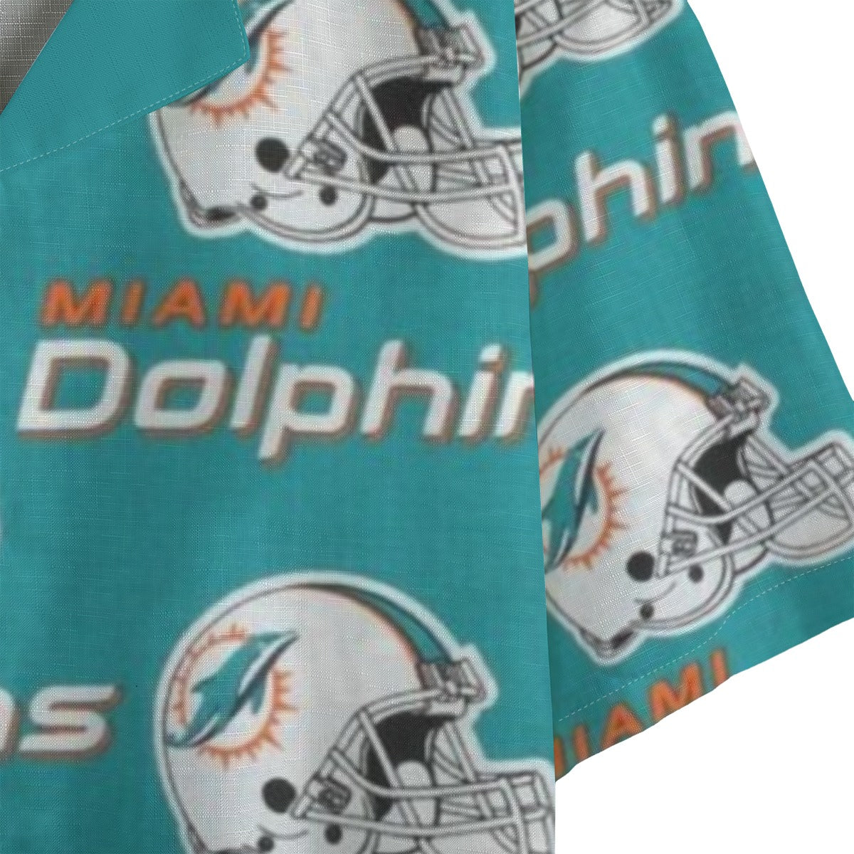 Miami Football Game Day All-Over Print Men's Faux Linen Hawaiian Shirt