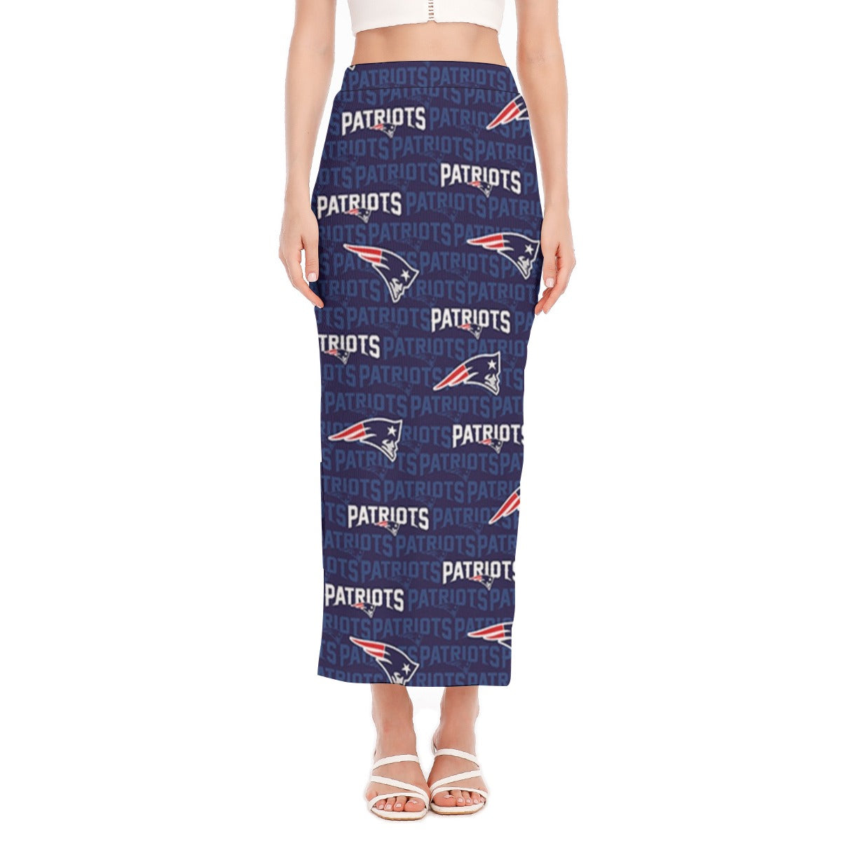 New England Football Game Day All-Over Print Women's Side Slit Skirt