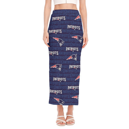 New England Football Game Day All-Over Print Women's Side Slit Skirt