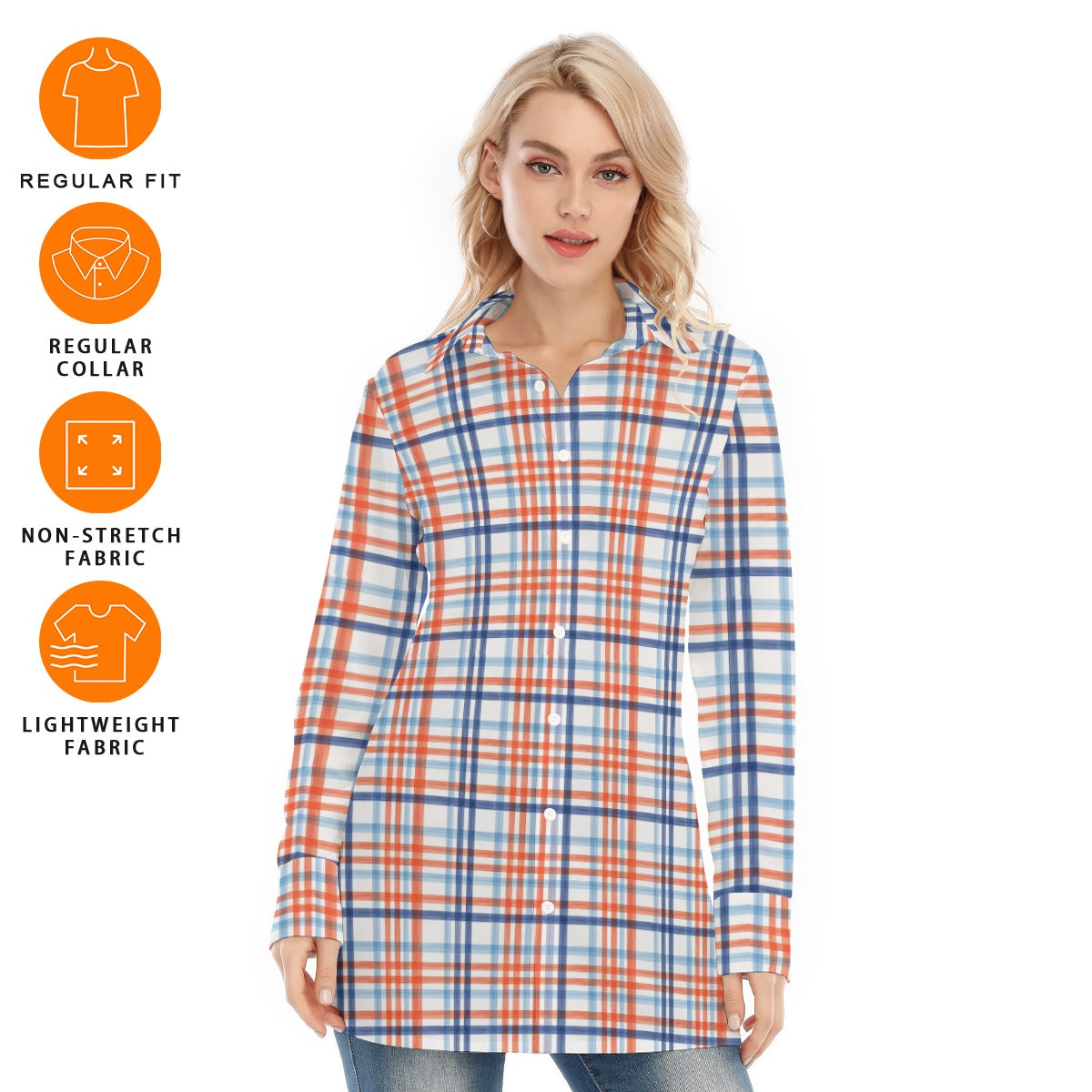 Florida - Gators tartan plaid Women's Long Shirt
