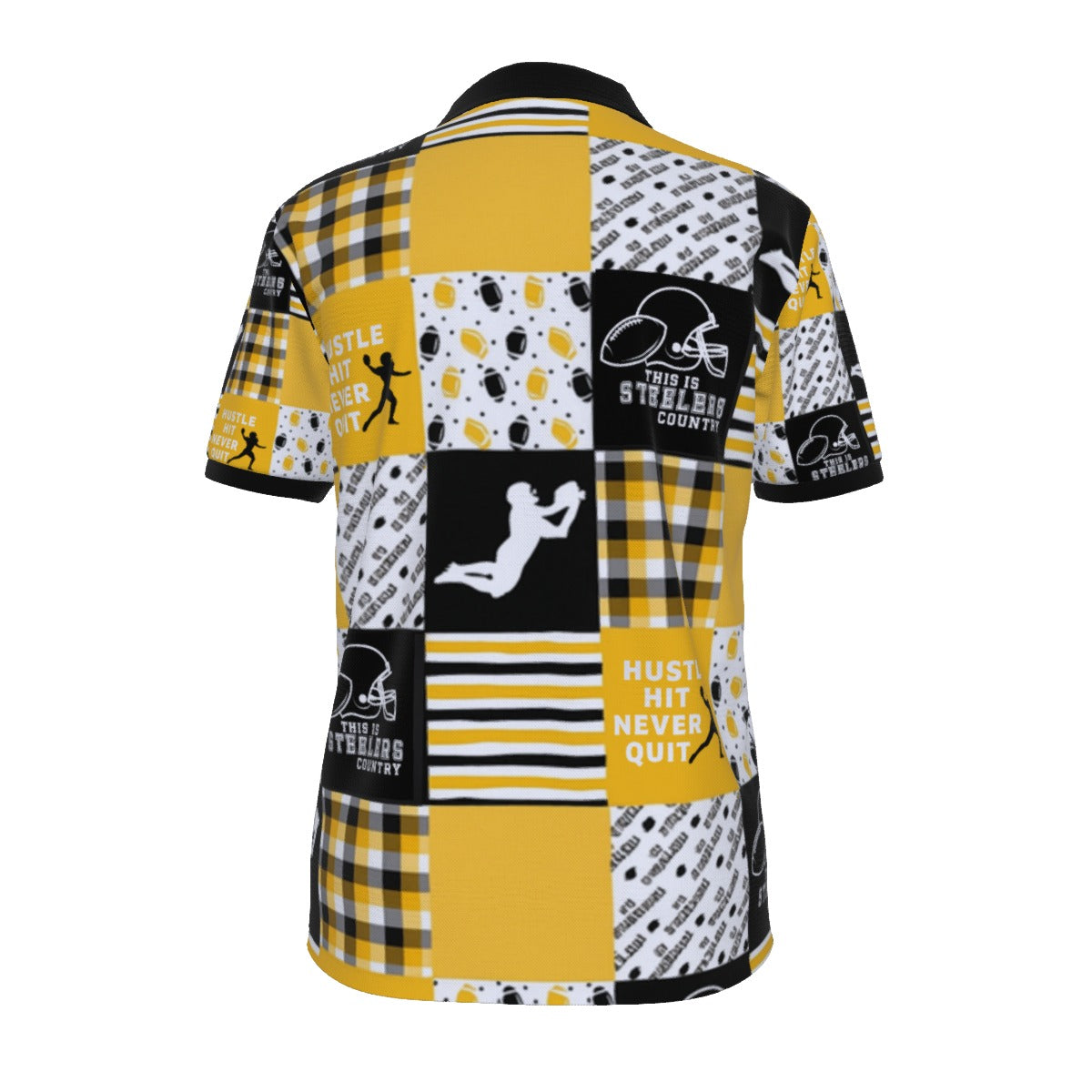All-over Print Men's Polo Shirt with  Zipper