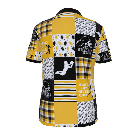 All-over Print Men's Polo Shirt with  Zipper