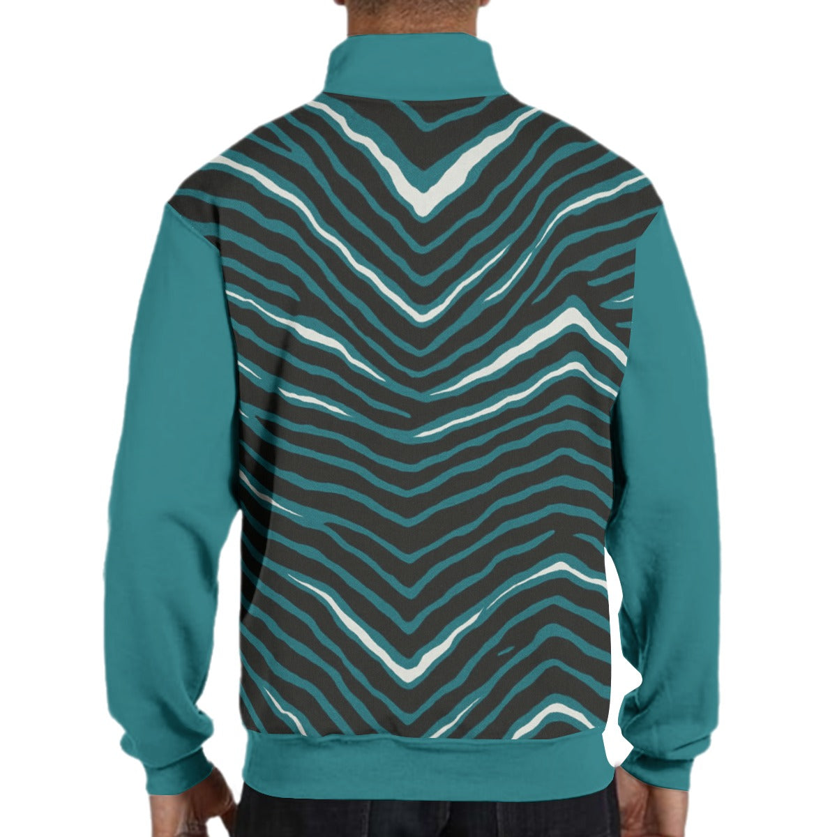 Philadelphia Football Game Day All-Over Print Men's Hidden Half-Zip Placket Hoodie