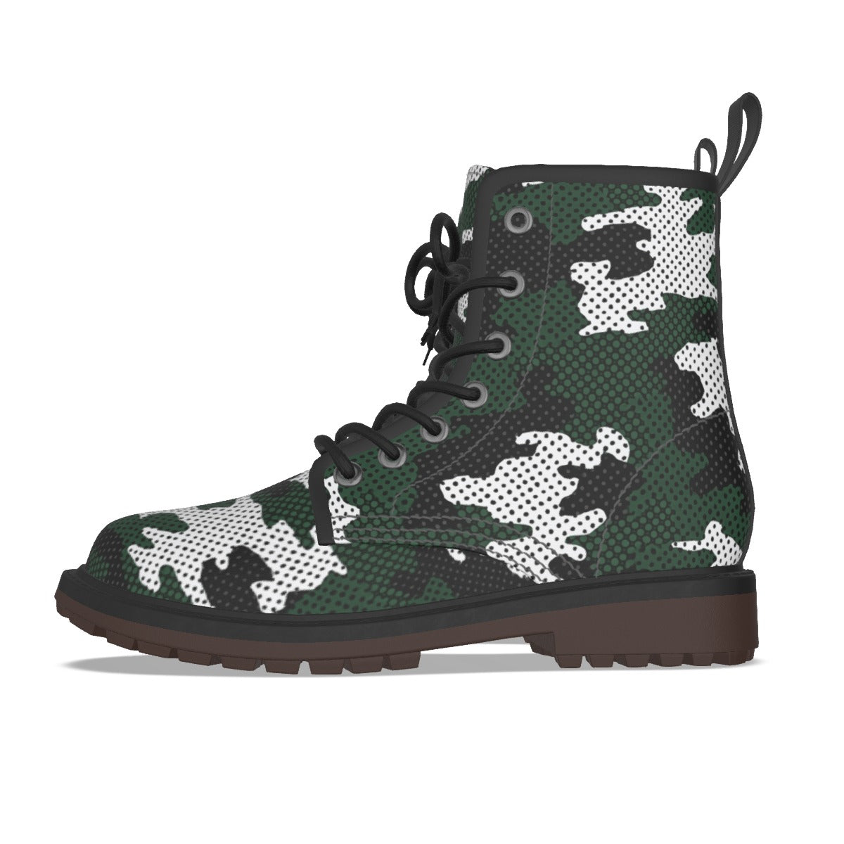 Urban Legend Michigan State Green and White Camo Martin Short Boots – Spartans-Inspired Streetwear f