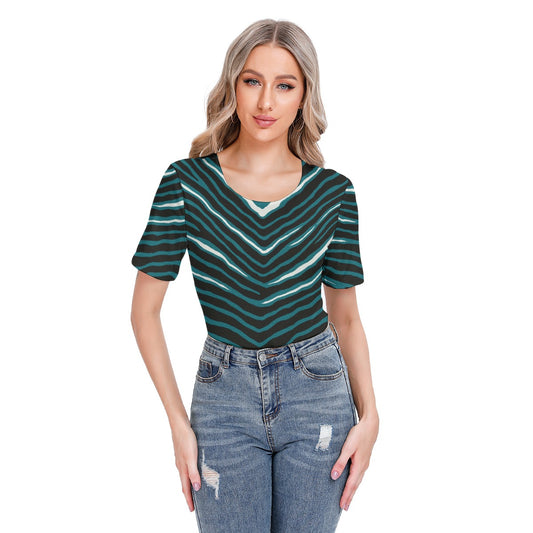 Philadelphia Football Game Day All-Over Print Women's Short Sleeve Bodysuit