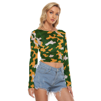 Green Bay Football Game Day All-Over Print Women's Mesh Long Sleeves T-shirt