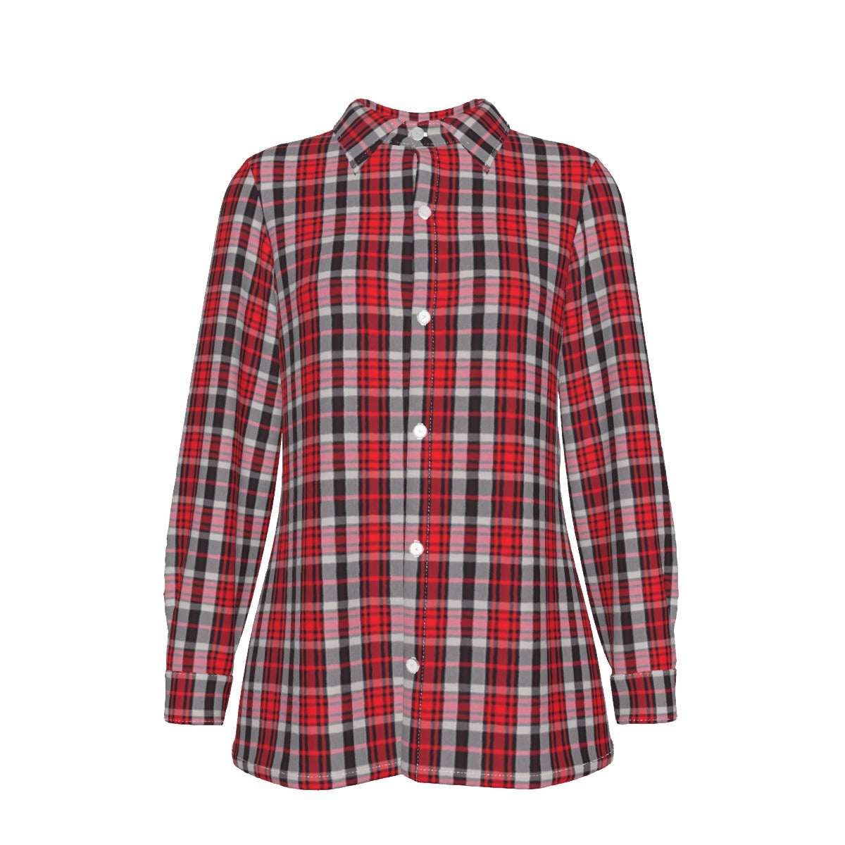 New Mexico Tartan Plaid Lobos Women's Elastic-Back Shirt