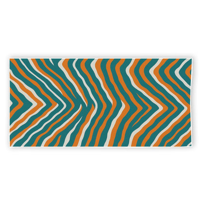 Miami Football Game Day Adult Beach towel Vertical Style For the USA|320GSM