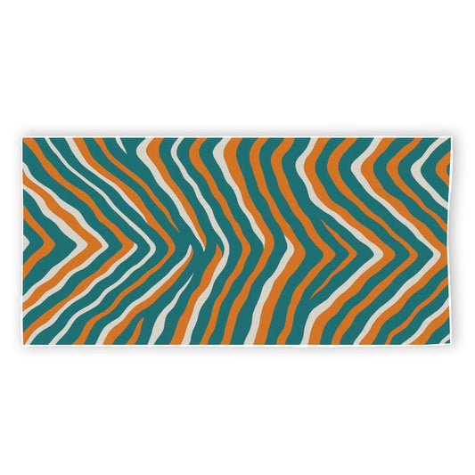 Miami Football Game Day Adult Beach towel Vertical Style For the USA|320GSM
