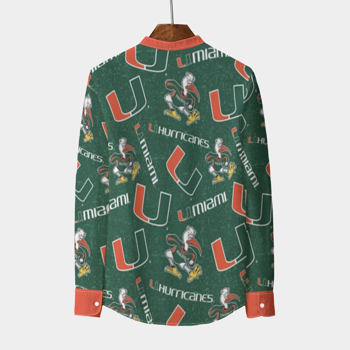 Urban Legend Miami – Hurricanes Stand Collar Shirt With Long Sleeve | 110GSM Imitation Flax