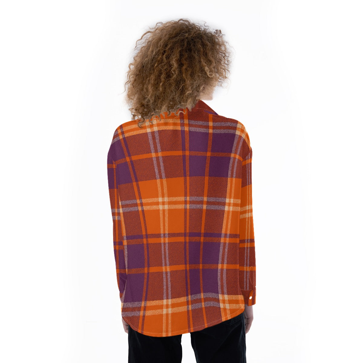 Clemson  tartan plaid  Women's Satin Shirt