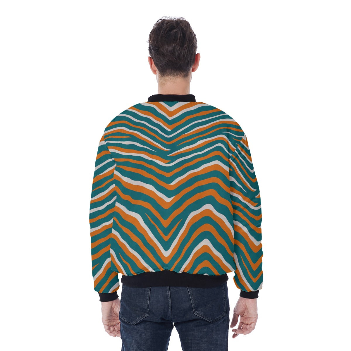 Miami Football Game Day All-Over Print Men's Bomber Jacket With Sleeve Pocket
