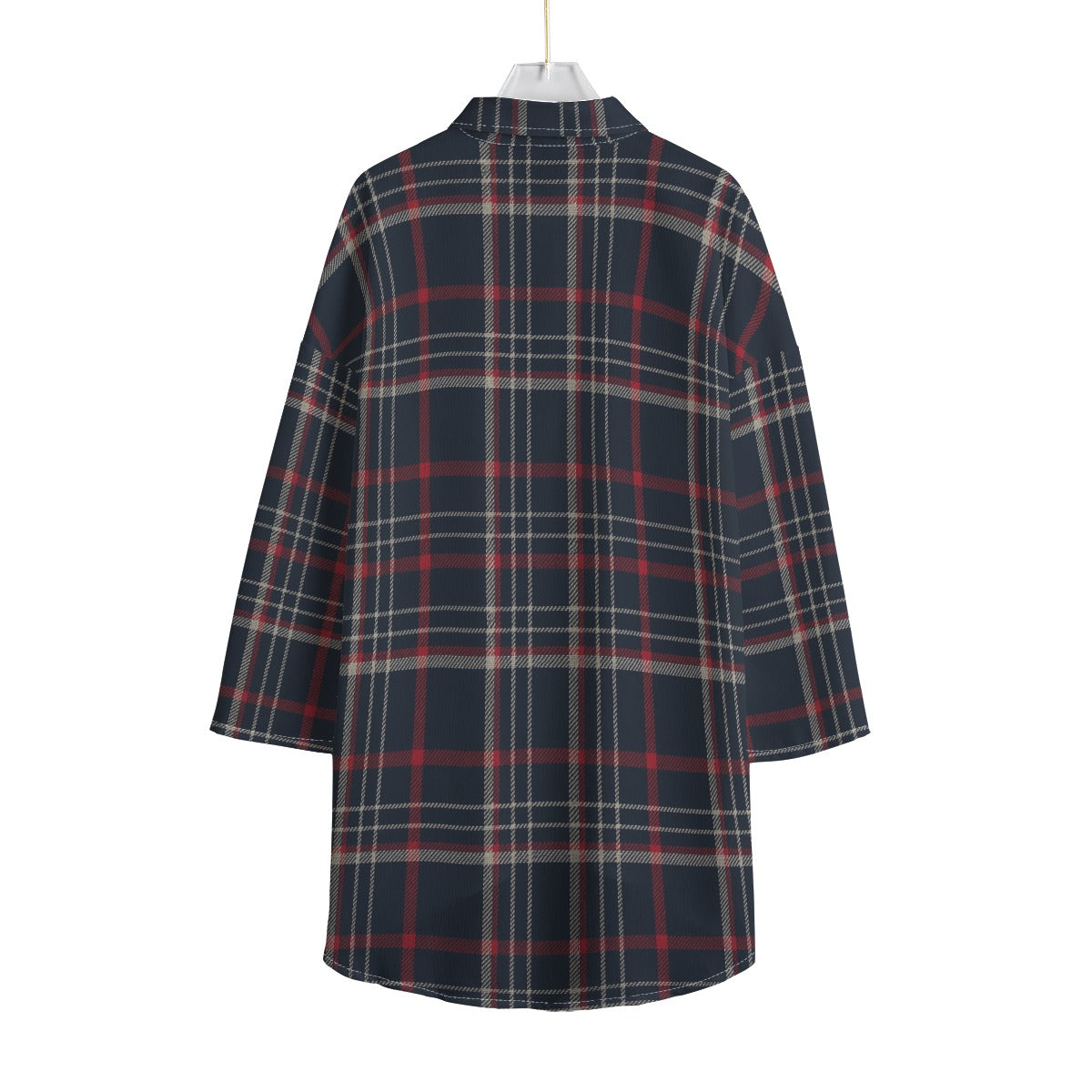 Connecticut tartan plaid Women's Chiffon Shirt With Elbow Sleeve