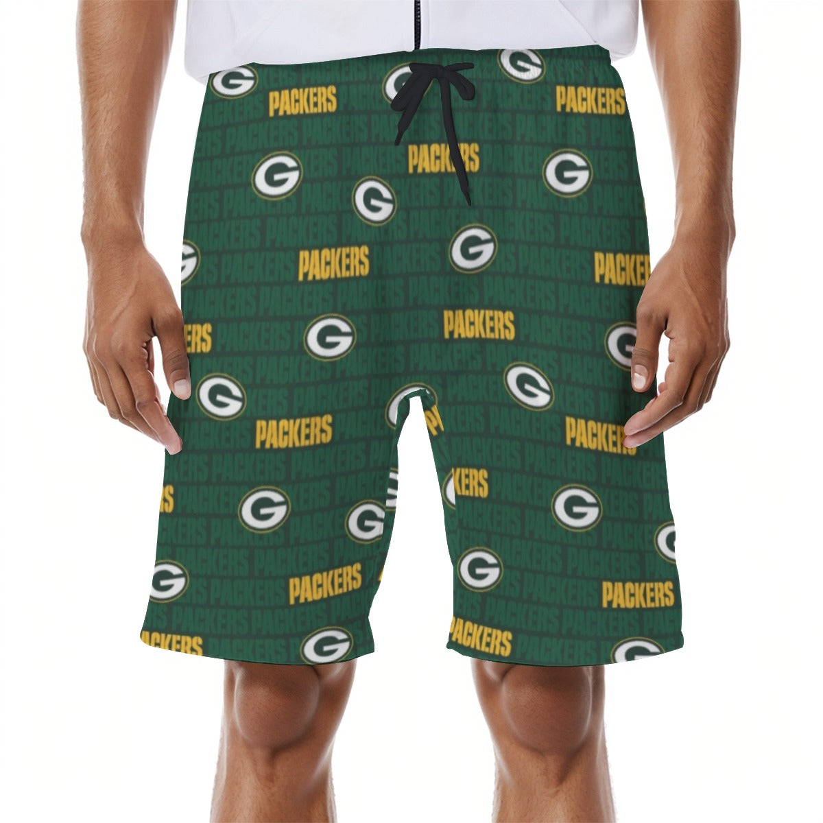 Green Bay Football Game Day All-Over Print Men's Beach Shorts