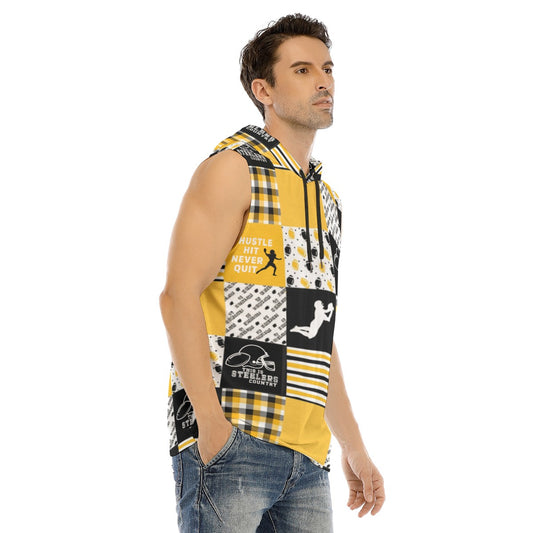 All-Over Print Men's Tank Hooded Vest