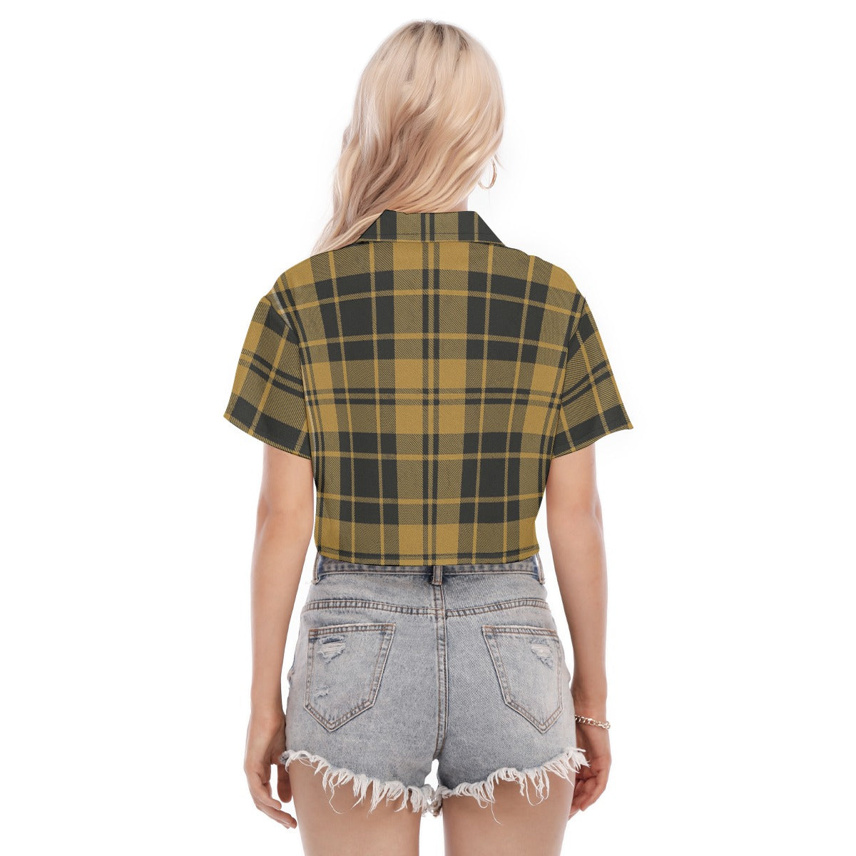 Central Florida - Knights tartan plaid Women's Cropped Shirt