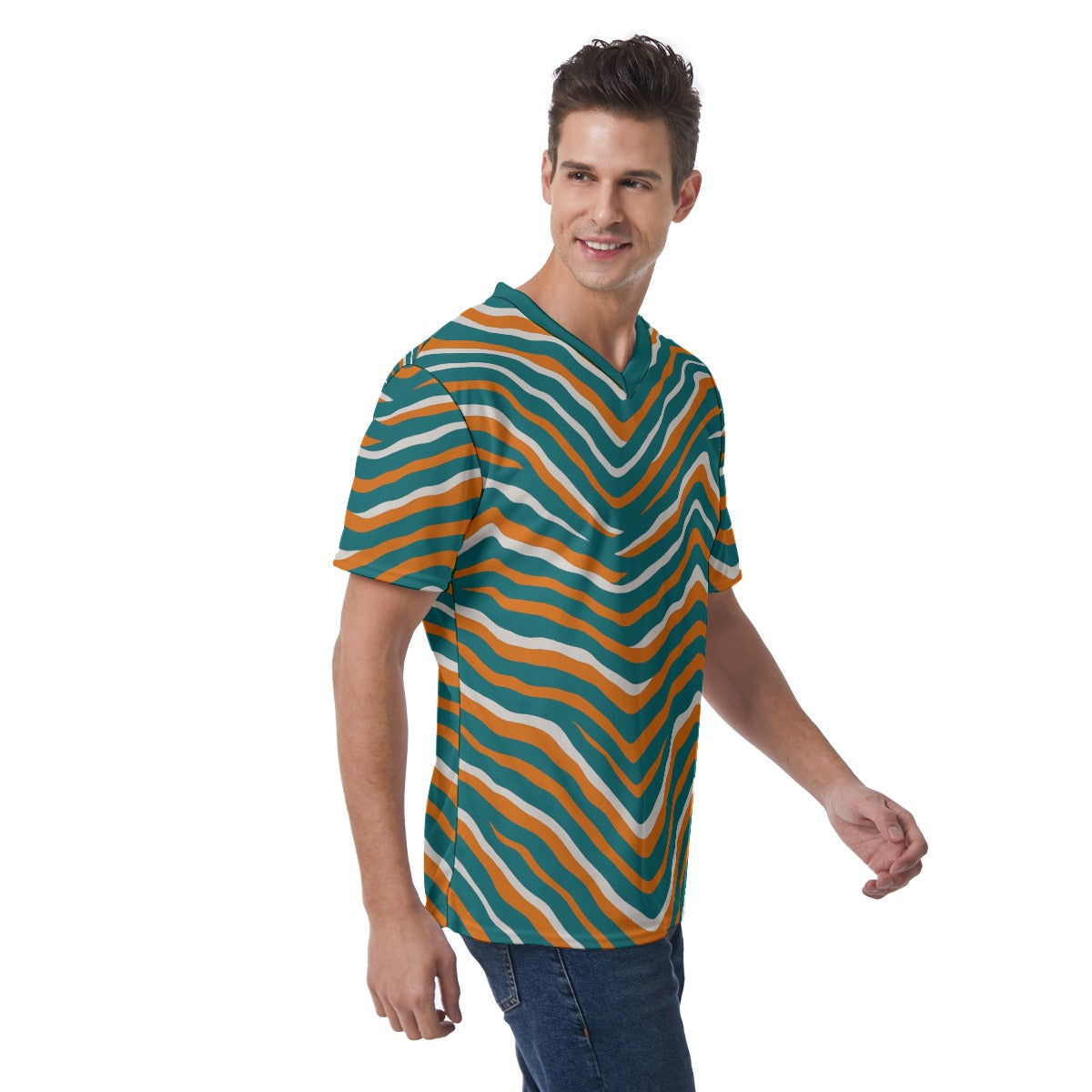 Miami Football Game Day All-Over Print Men's V-Neck T-Shirt