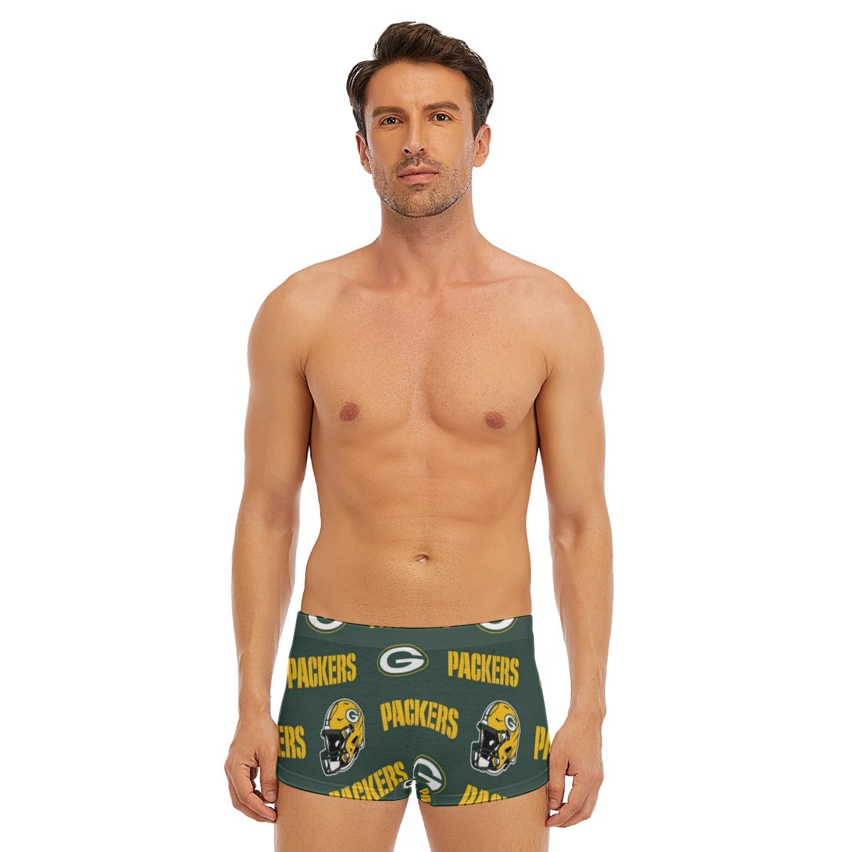 Green Bay Football Game Day All-Over Print Men's Short Boxer Briefs
