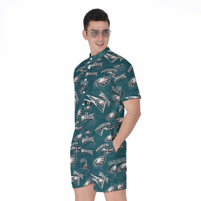 Philadelphia Football Game Day All-Over Print Men's Rompers