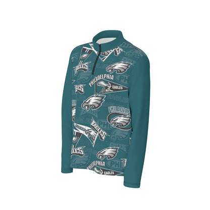 Philadelphia Football Game Day All-Over Print Men's Half Zip Pullover