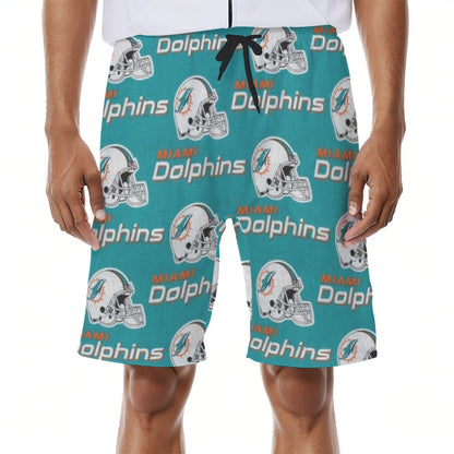 Miami Football Game Day All-Over Print Men's Beach Shorts