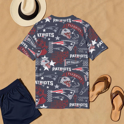 New England Football Game Day All-Over Print Men's O-Neck T-Shirt | 190GSM Cotton