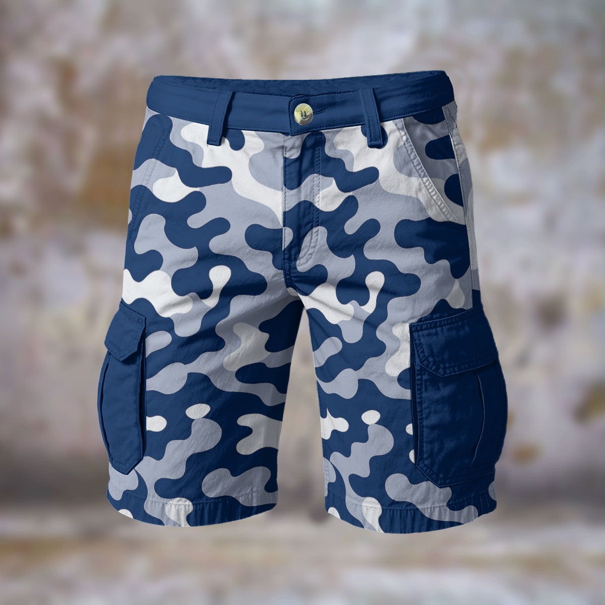 Urban Legend Dallas Cowboys Navy Silver White Camo Cargo Shorts
