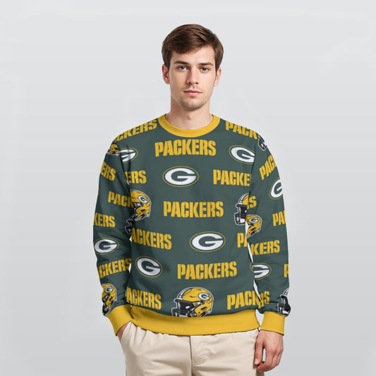 Green Bay Football Game Day All-Over Print Men's Heavy Fleece Sweatshirt