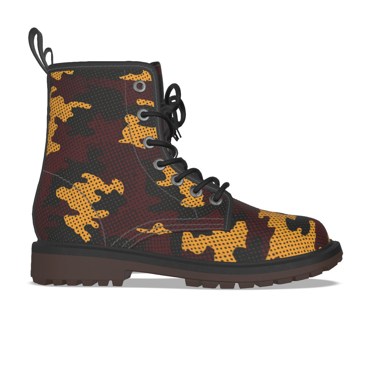 Urban Legend Missouri Black and Gold Camo Martin Short Boots – Tigers-Inspired College Streetwear fo