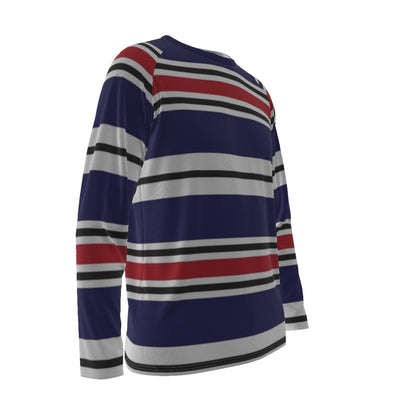 Red White and Blue Striped Long Sleeve Shirt – Classic American Style