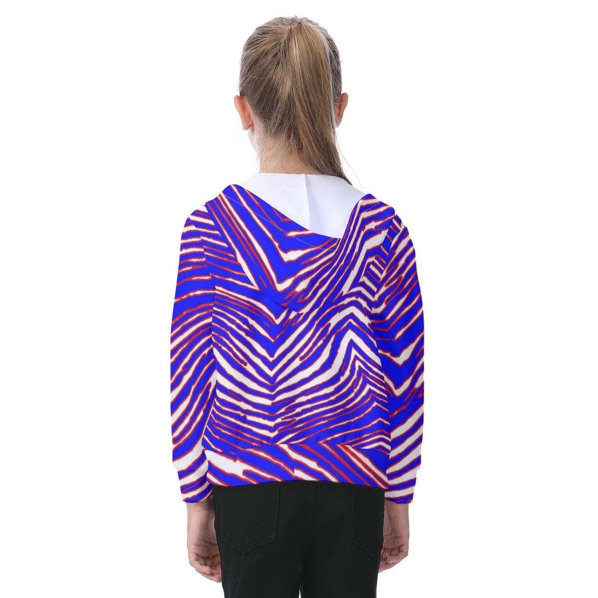 Buffalo Bills Zubaz Kid's Zip-up Hoodie With Patch Pocket