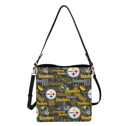 Pittsburgh Steelers Minimalist Square Crossbody Bucket Bag