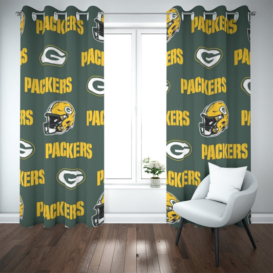 Green Bay Football Game Day Blackout Grommet Curtains | 265(gsm)