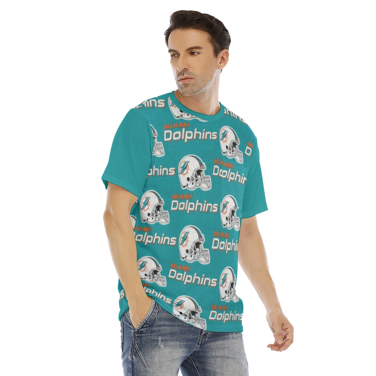Miami Football Game Day All-Over Print Men's Short Sleeve T-shirt With Chest Pocket