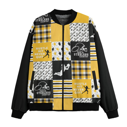 All-Over Print Men’s Fleece Bomber Jacket