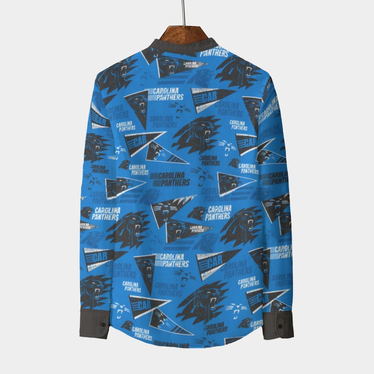 Urban Legend Carolina Panthers Stand Collar Shirt With Long Sleeve | 110GSM Imitation Flax