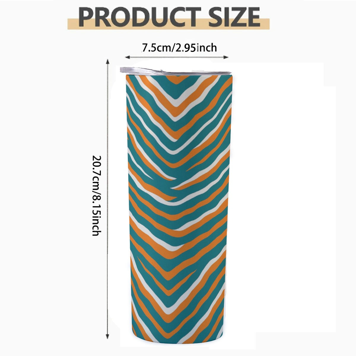 Miami Football Game Day Custom 20OZ Straight Cup With Sliding Lid For The USA